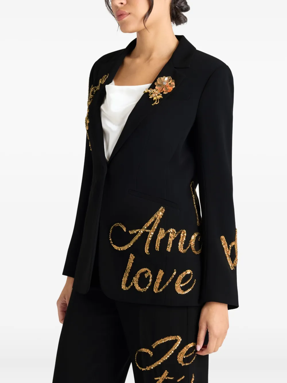Cinq À Sept Karlie Loveletter Blazer In Black