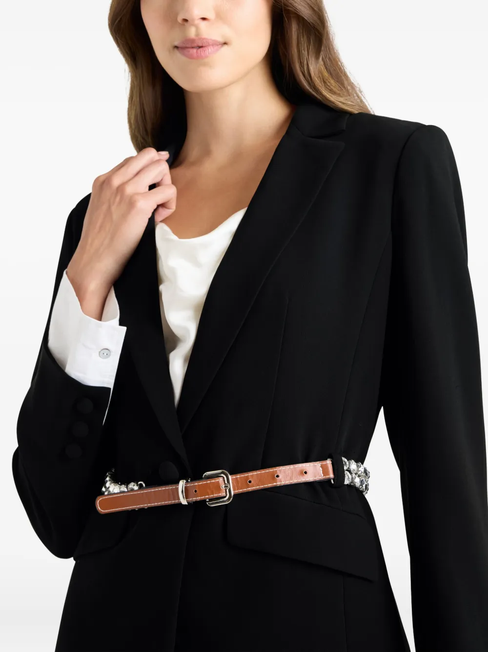 Cinq A Sept Vittoria blazer met ceintuur Zwart