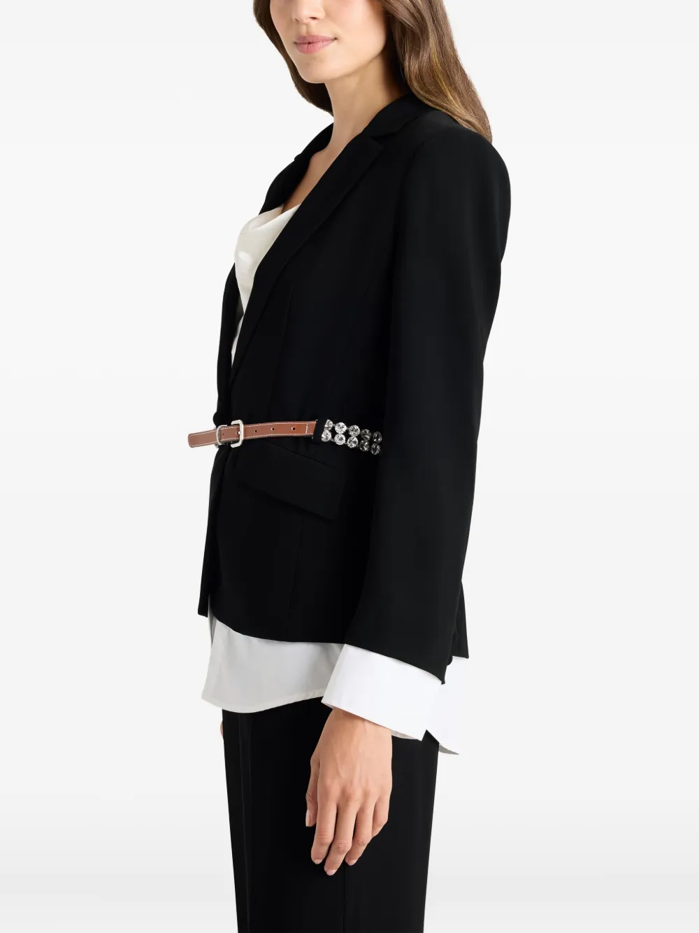 Cinq A Sept Vittoria blazer met ceintuur Zwart