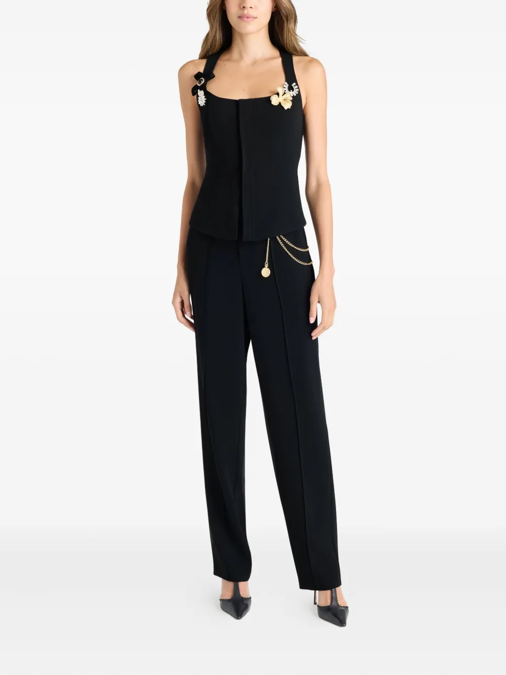 Cinq À Sept Aliana Embellishment Vest In Black