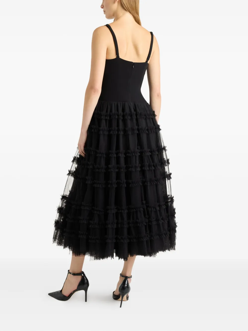 Cinq A Sept Zoella midi-jurk Zwart