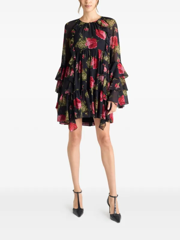 Baroque Roses Emelia Dress 2 / Obsidian Multi