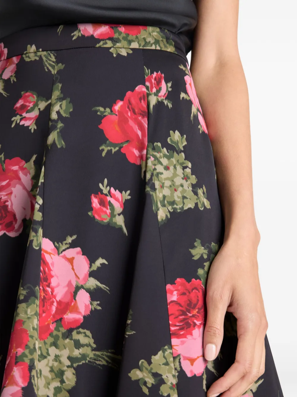 Cinq À Sept Cinq A Sept Hilda Baroque Roses Skirt In Black