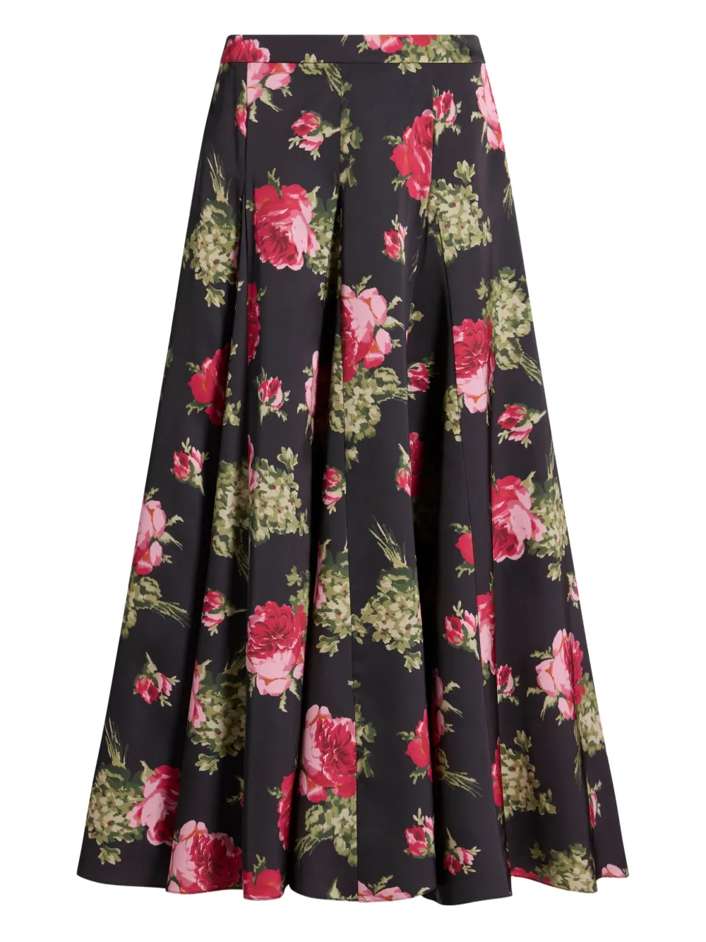 Cinq À Sept Cinq A Sept Hilda Baroque Roses Skirt In Black