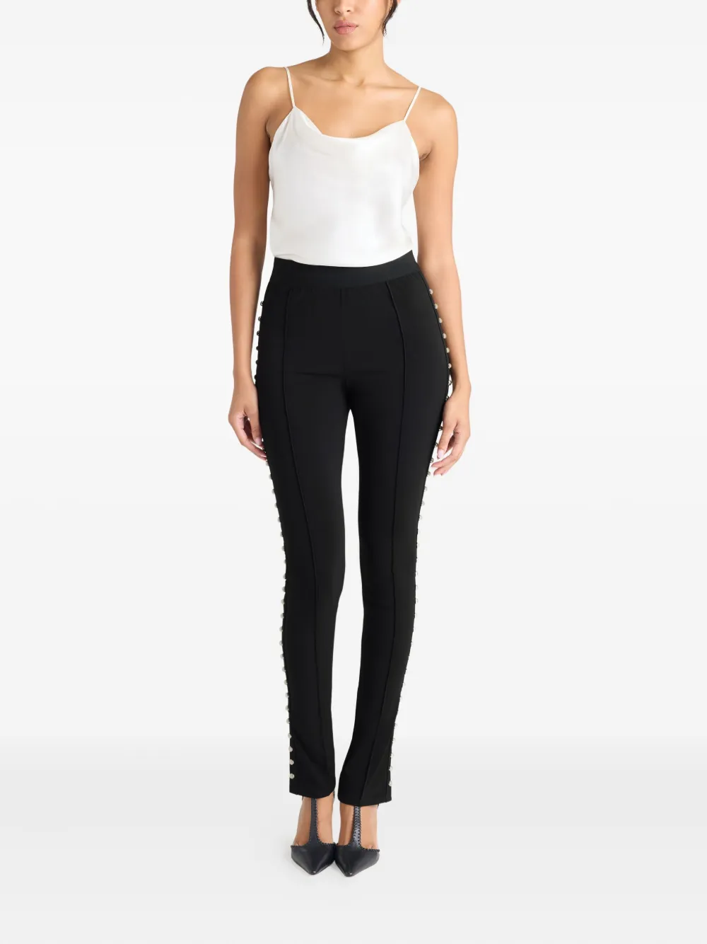 Cinq A Sept Percy broek met studs - Zwart