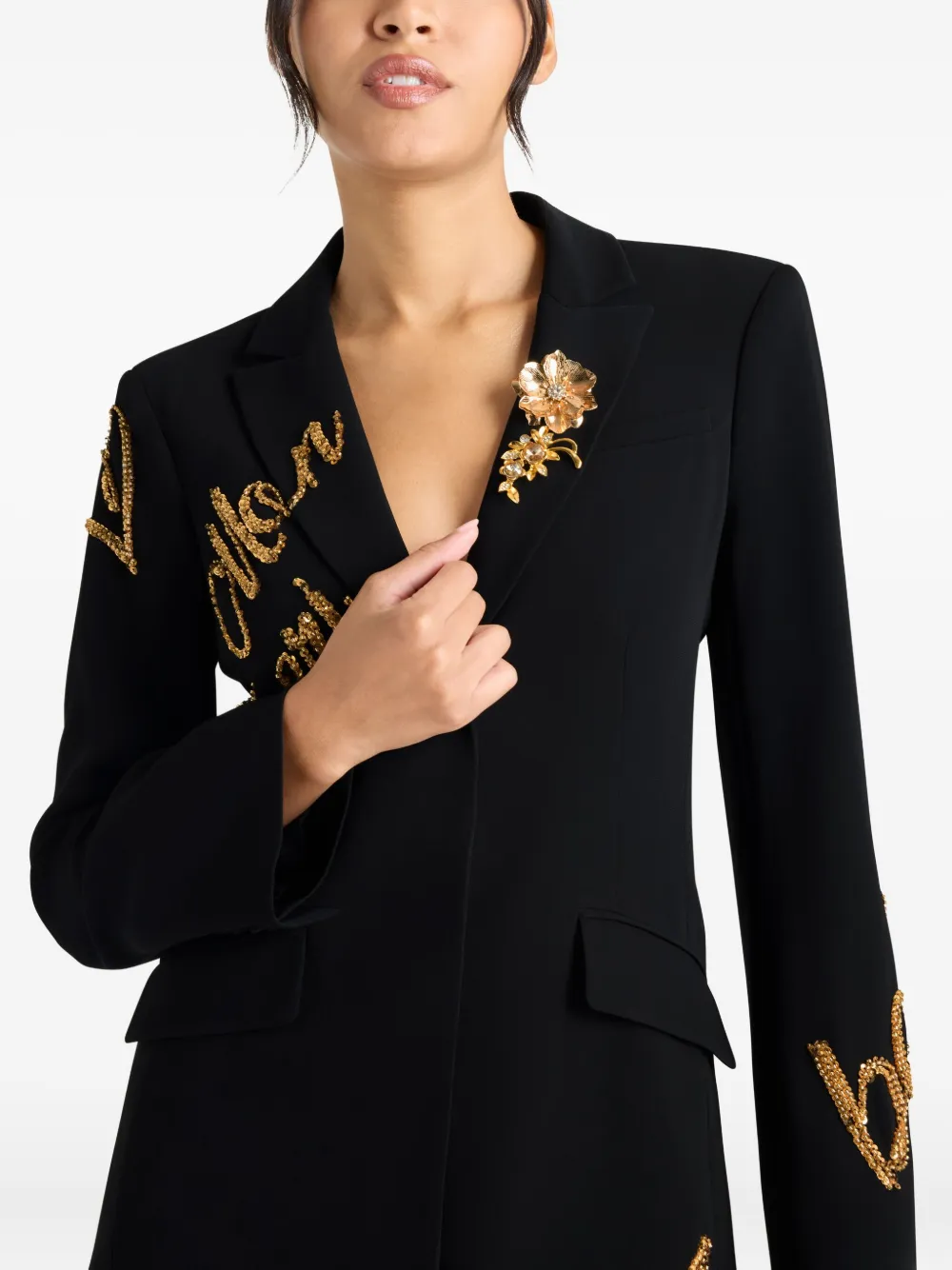 Cinq À Sept Joel Embellished Mini Dress In Black