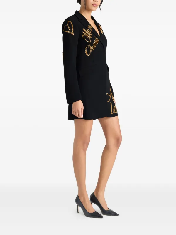 Cinq A Sept Joel Embellished Mini Dress | Black | FARFETCH