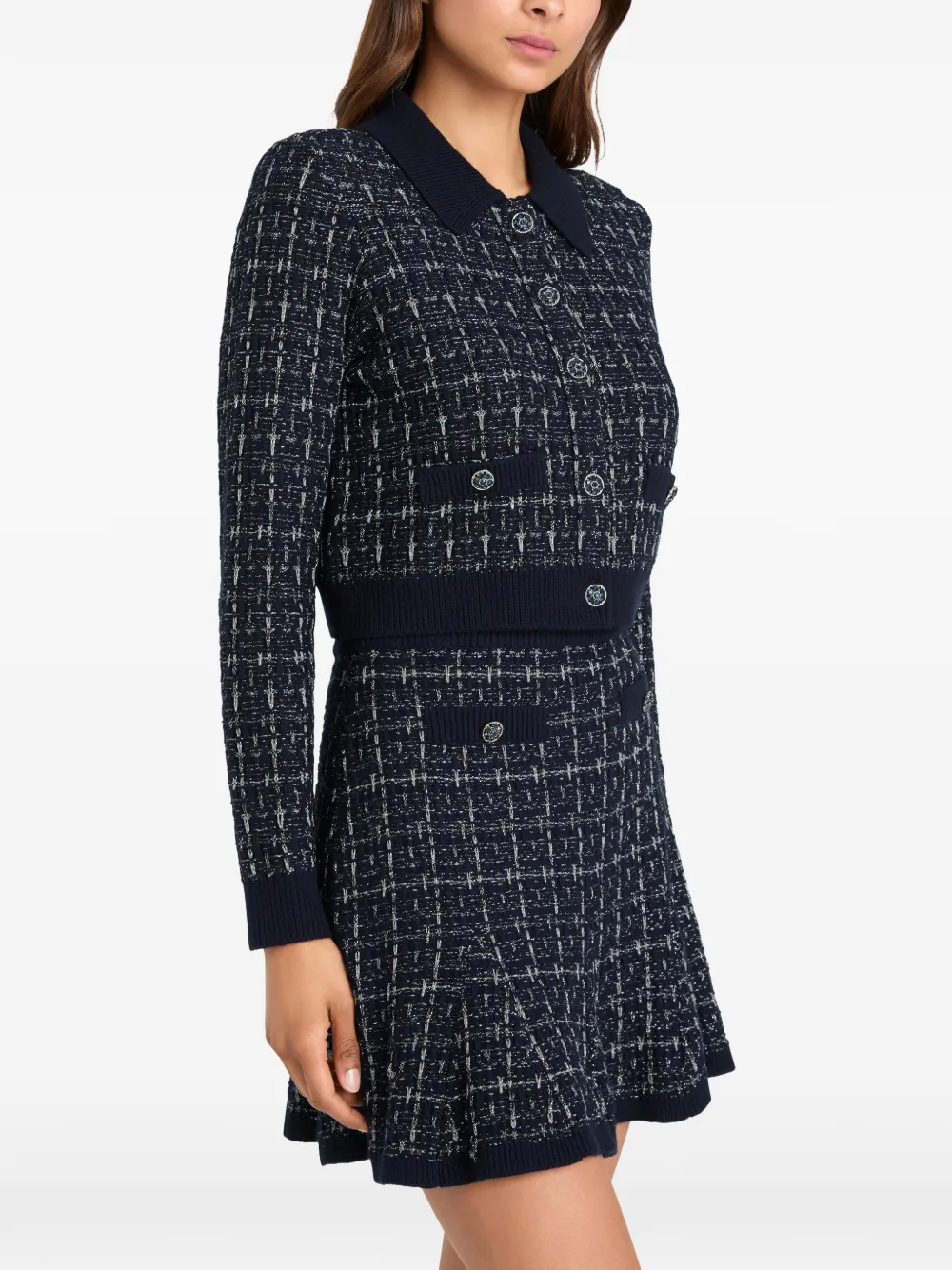  Cinq A Sept Ainara Collared Cardigan - Blue 