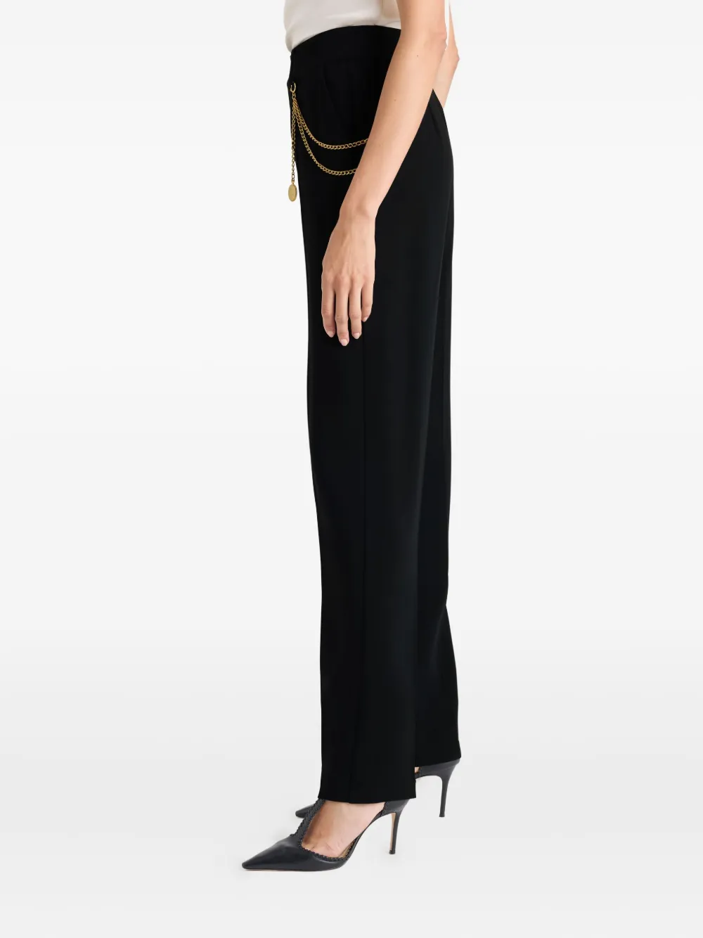 Cinq A Sept Alaina broek met kettingdetail Zwart