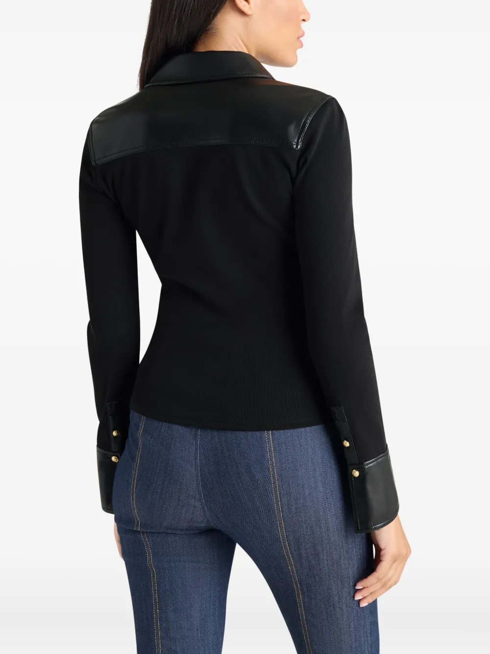 Cinq A Sept Magali top met vlakken en knopen Zwart