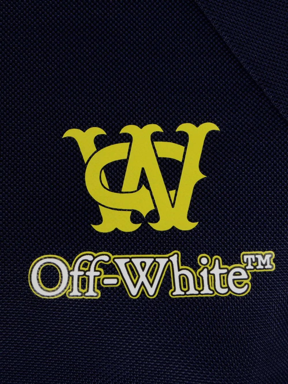 Off-White Geribbeld jack met rits Blauw