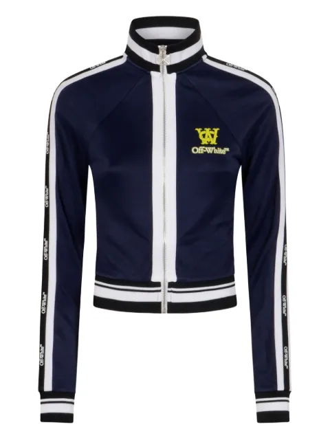 Off-White chamarra de canalé con cierre