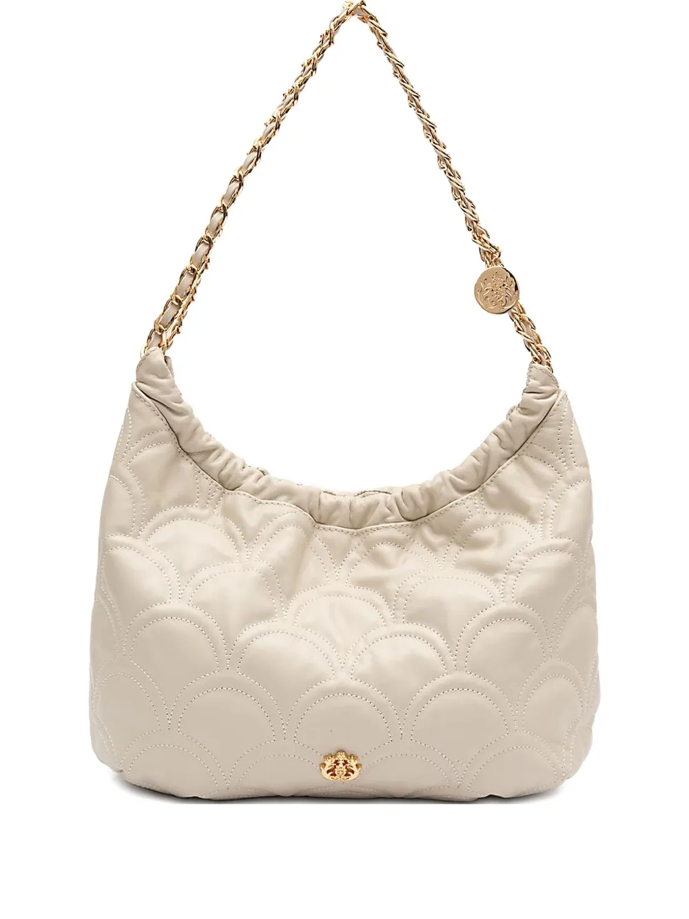 &isla Sirena Cocoon Scalloped Chain Shoulder Bag In Neutral