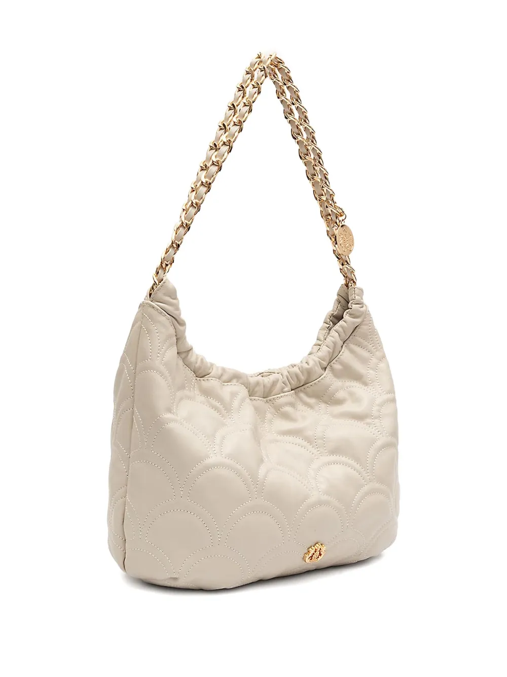 &isla Sirena Cocoon Scalloped Chain Shoulder Bag In Neutral