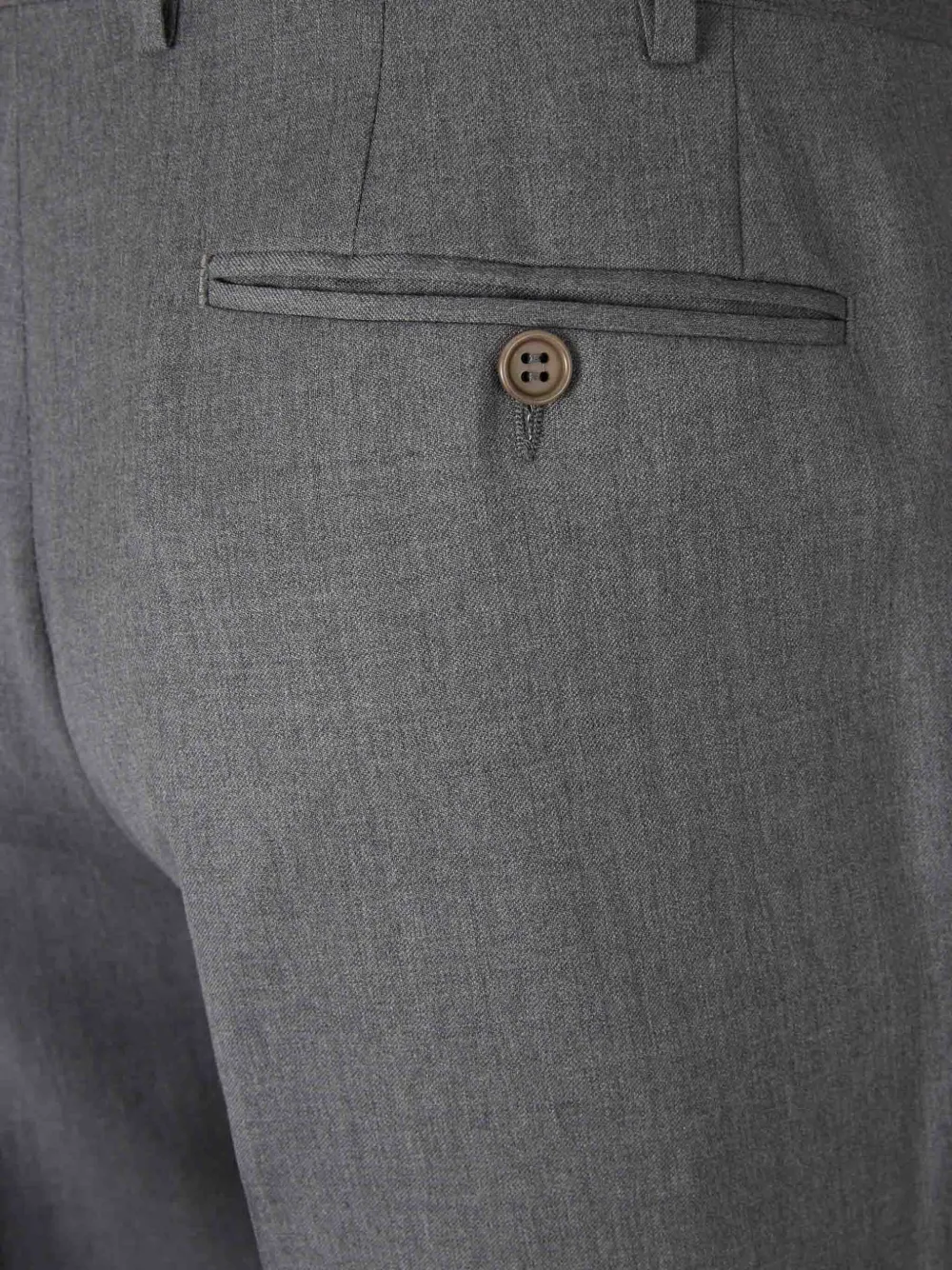 Canali Wollen broek met riemlussen Grijs
