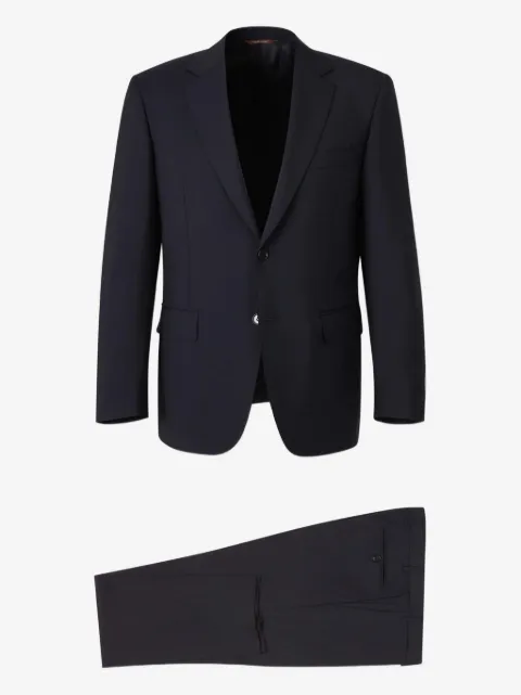 Canali peak-lapel double-breasted suit