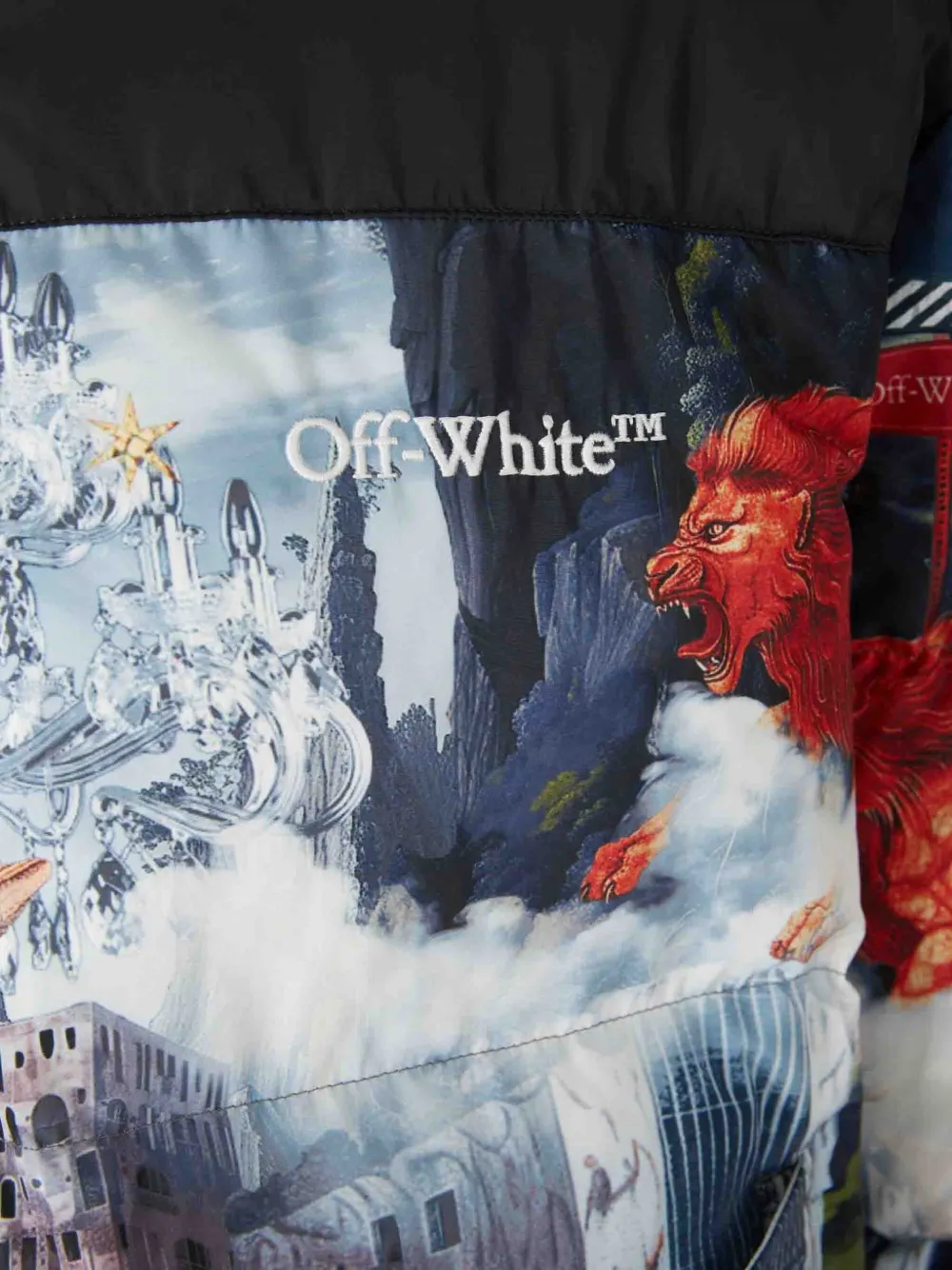 Off-White Jack met hoge kraag Blauw