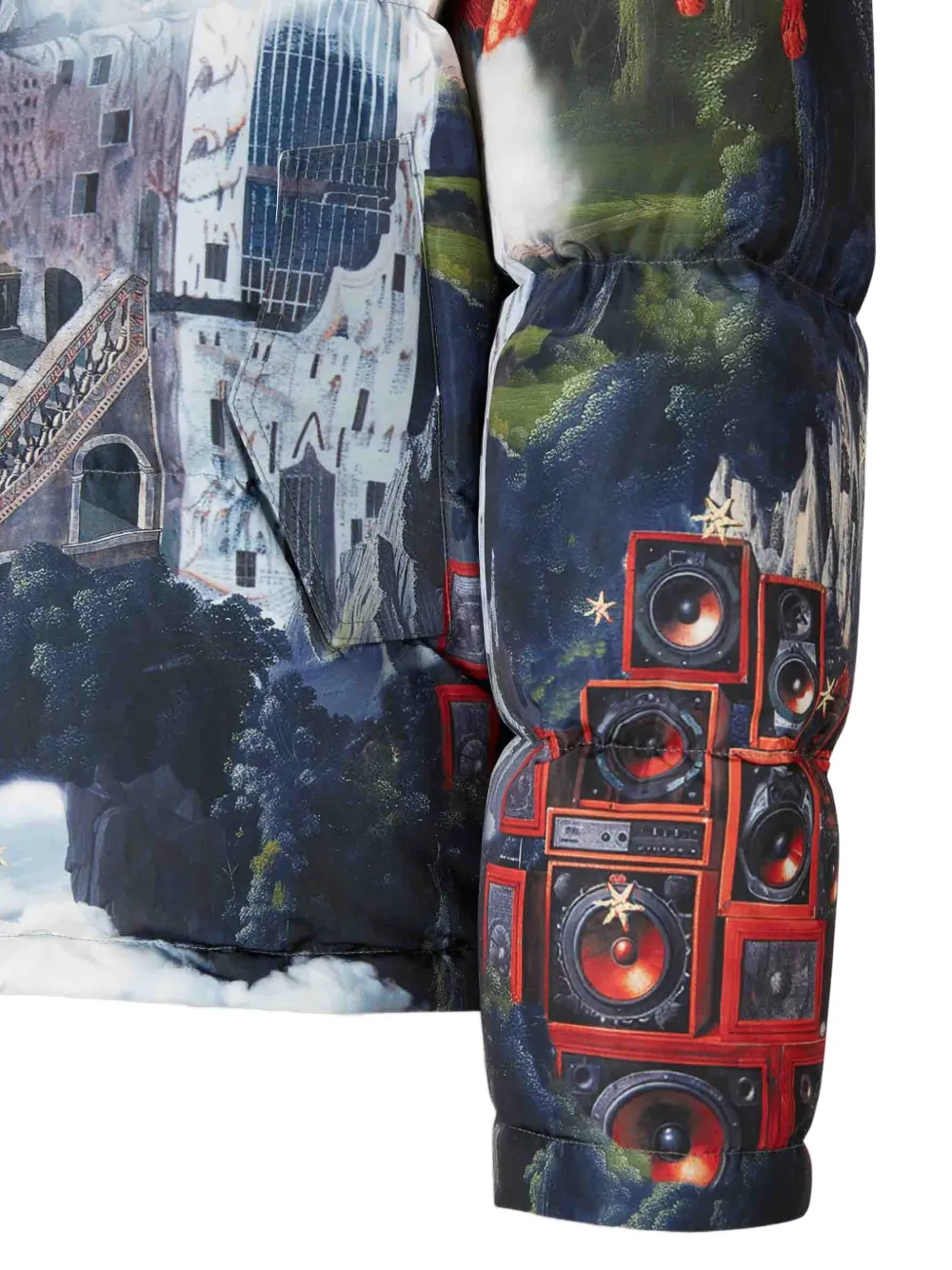 Off-White Jack met hoge kraag Blauw