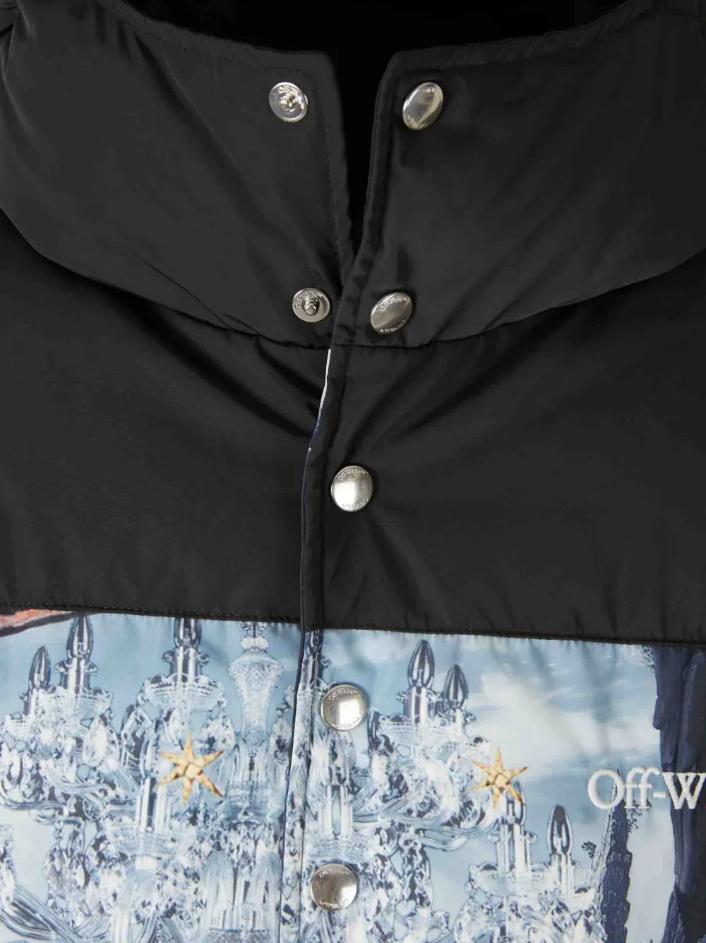 Off-White Jack met hoge kraag Blauw