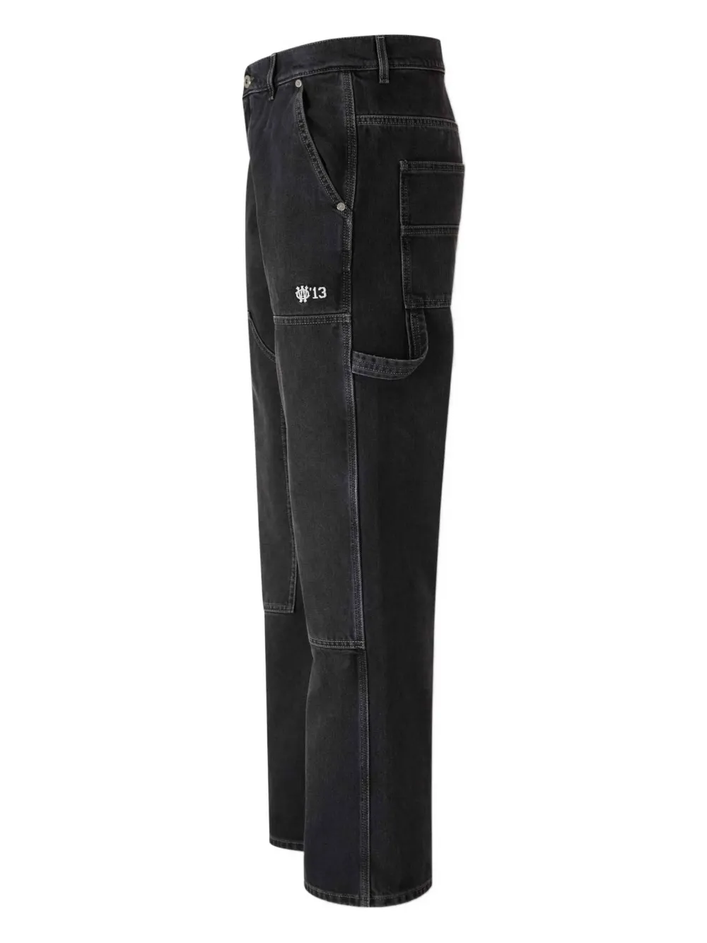 Off-White stitching flared jeans | Black | Image 1