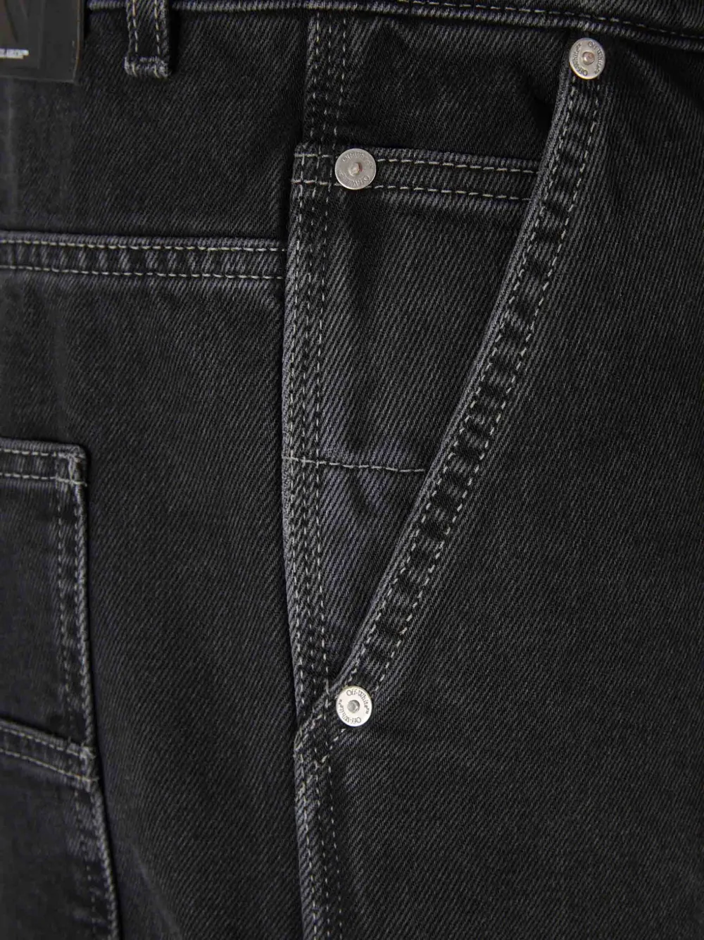 Off-White Flared jeans met stiksel Zwart