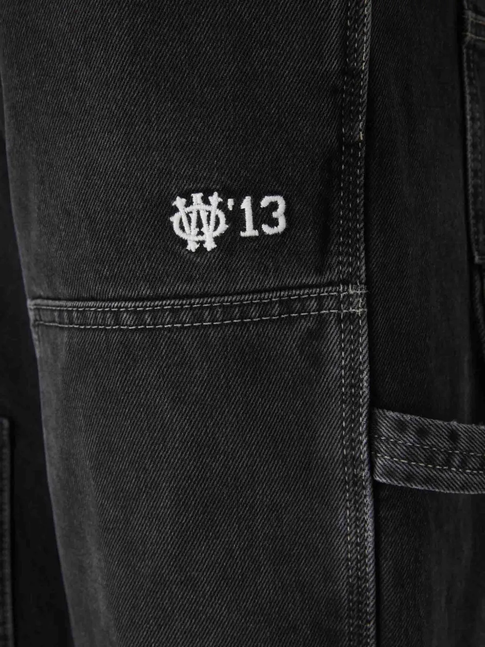 Off-White Flared jeans met stiksel Zwart