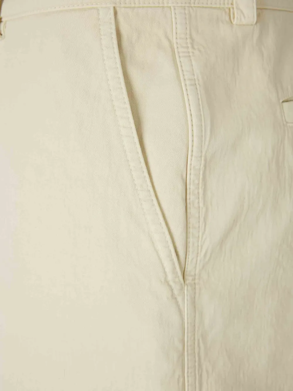 Off-White Elastische bermuda shorts met logo Beige