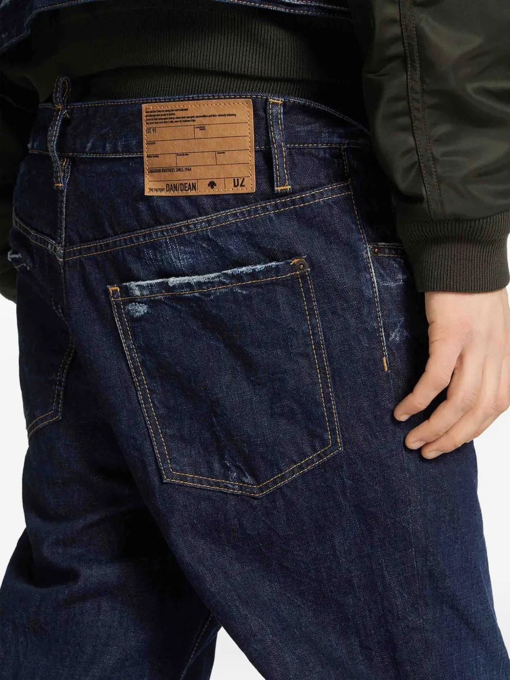 Dsquared2 Button Zip Jeans In Blue