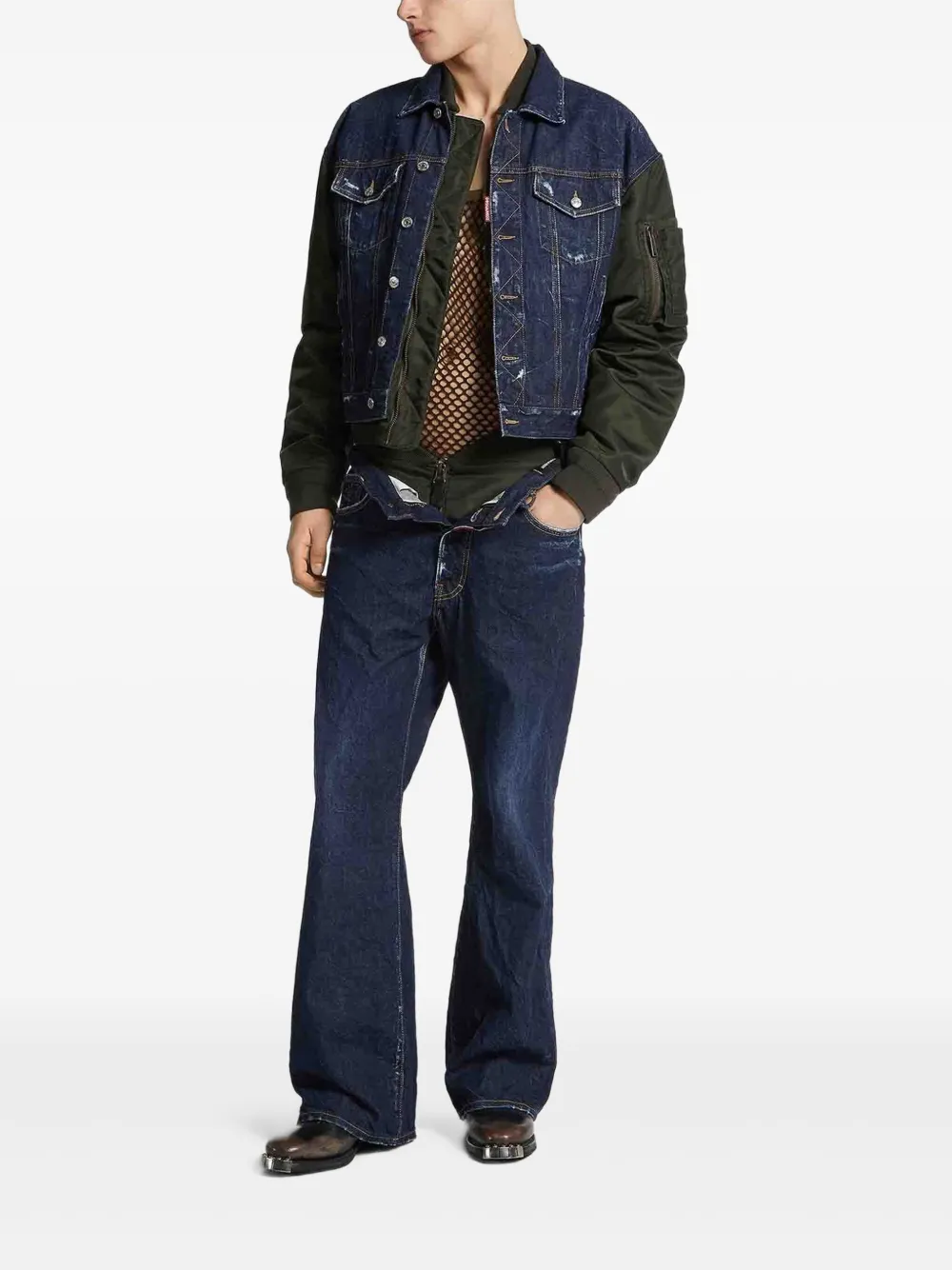 DSQUARED2 button zip jeans | Wide-Leg Jeans | Image 2