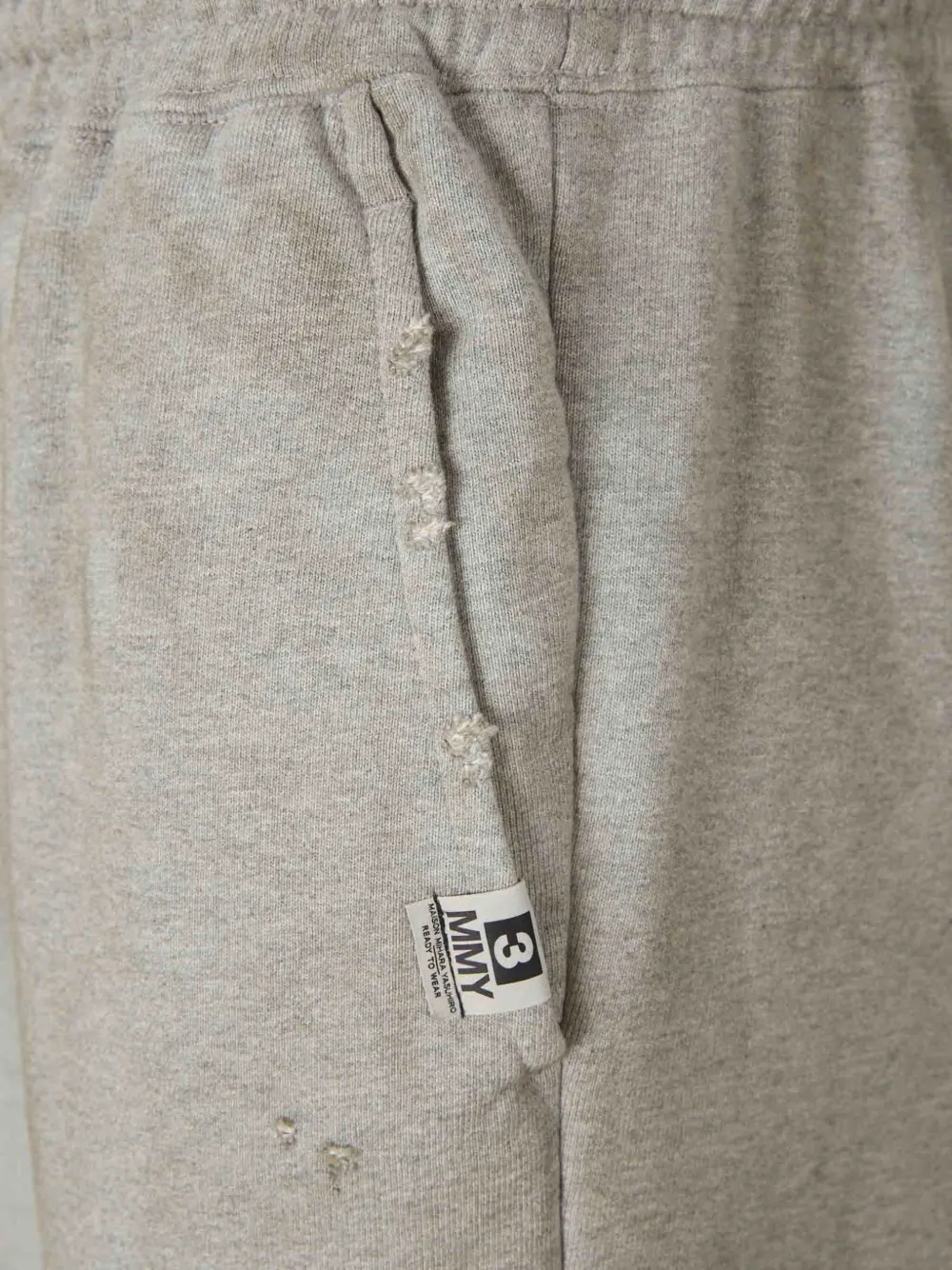 Maison MIHARA YASUHIRO distressed hem trousers - Grijs