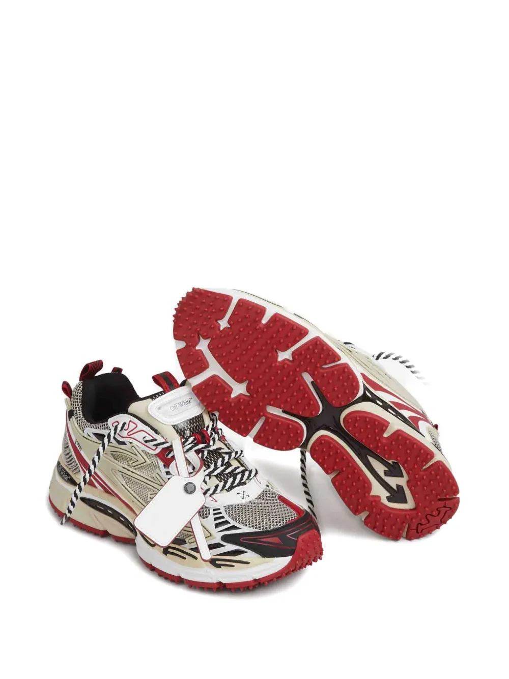 Off-White Sneakers met vlakken Beige