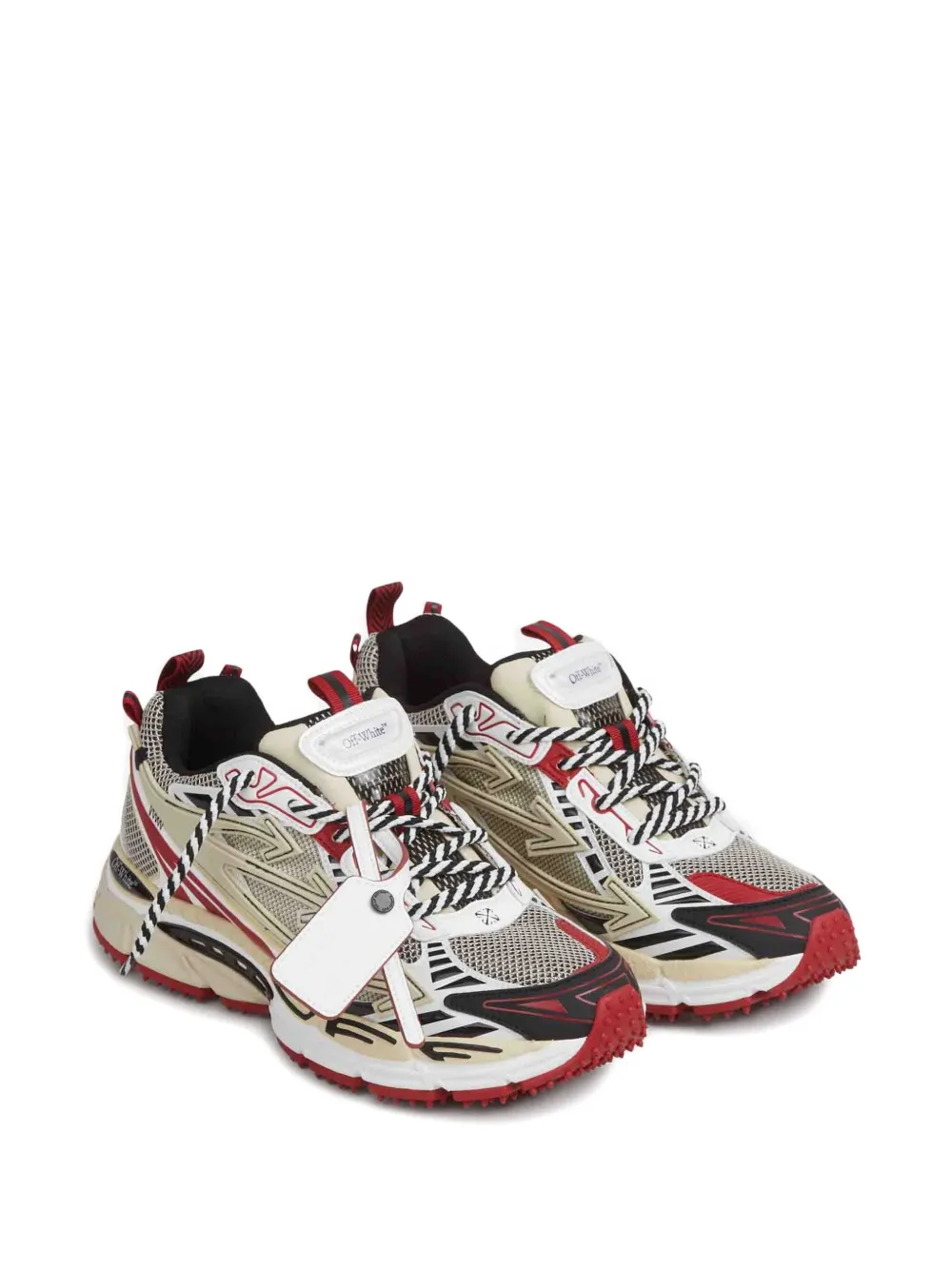Off-White Sneakers met vlakken Beige