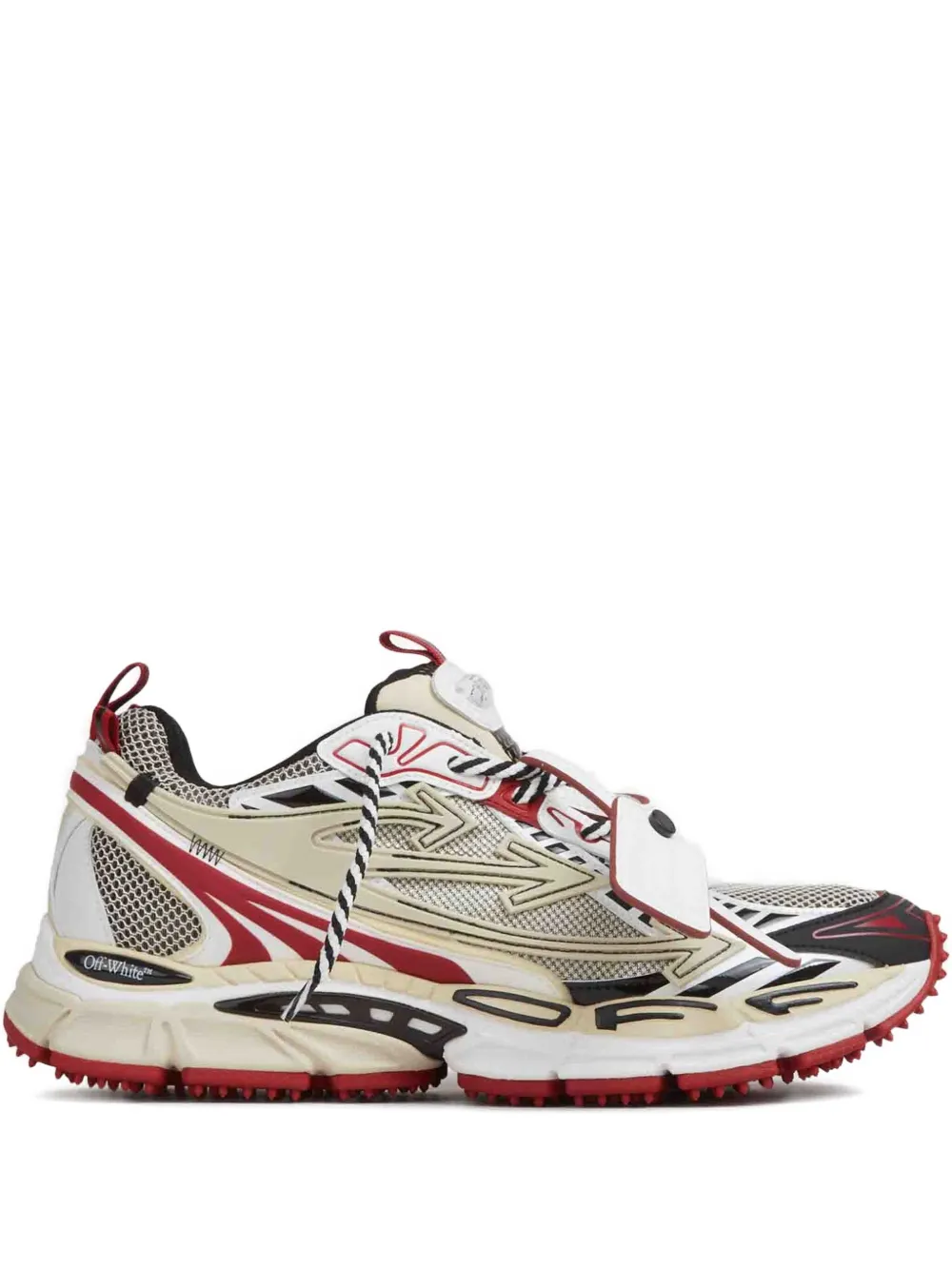 Off-White Sneakers met vlakken Beige