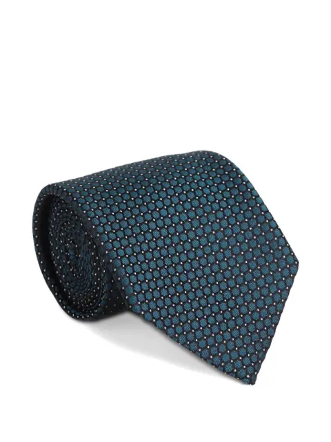 Zegna patterned silk tie