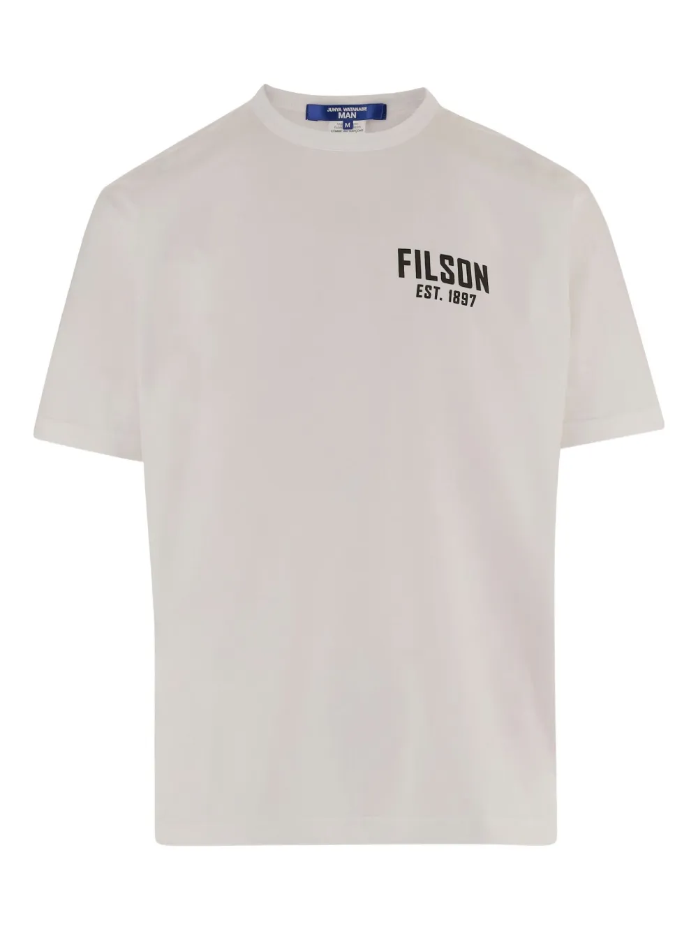 Junya Watanabe MAN playera con cuello redondo y logo estampado | blanco | Image 1