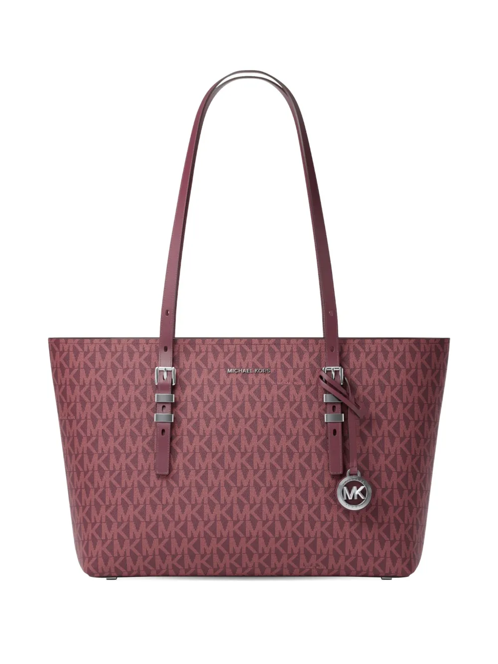 Michael Michael Kors Bolsa tote Quinn monogramada com pingente | Vermelho | Image 1
