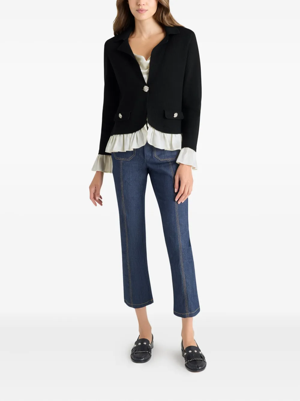 Cinq À Sept Melisan Embellished Blazer In Black