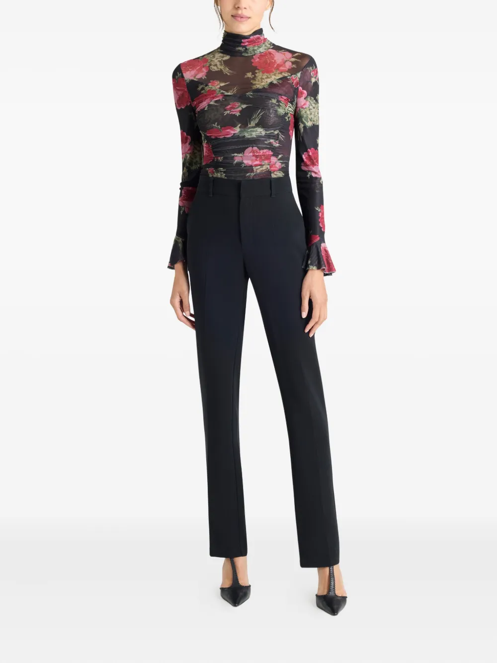 Cinq A Sept Lucy top met barokprint - Zwart