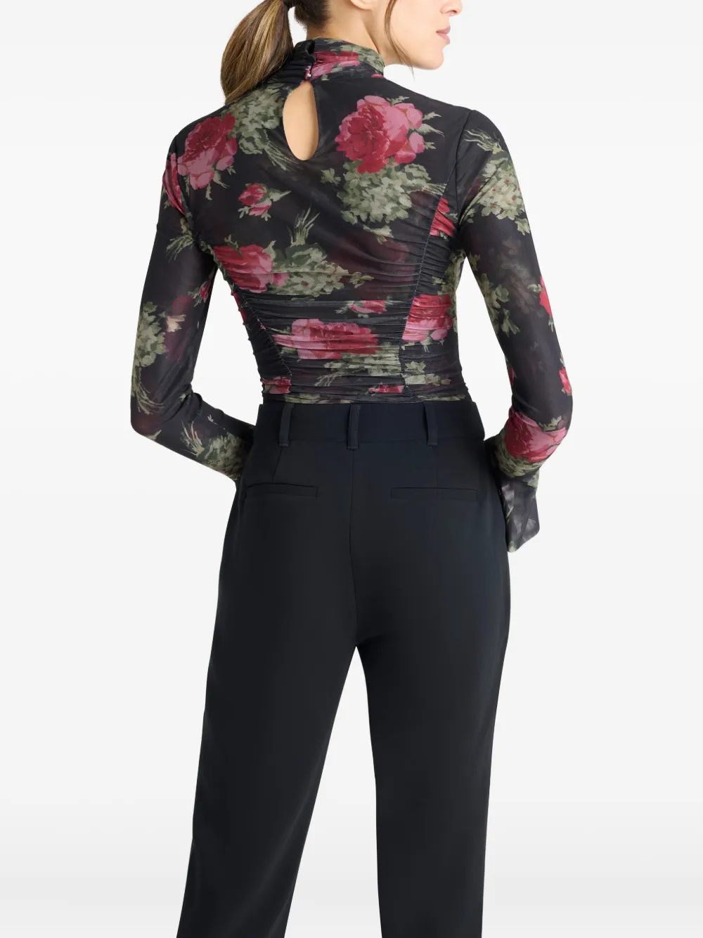 Cinq A Sept Lucy top met barokprint Zwart