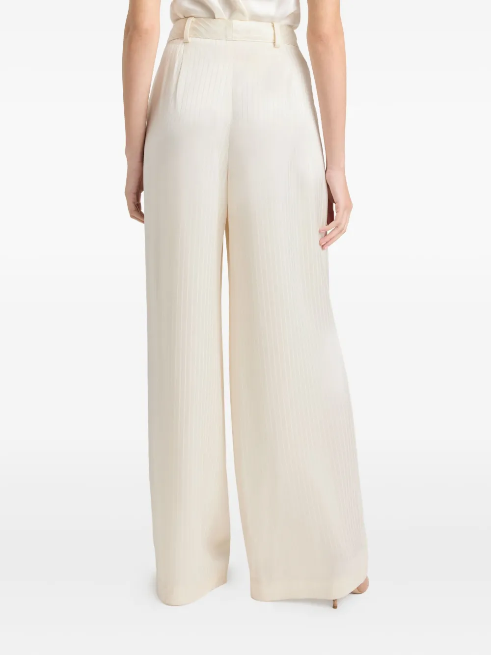 Cinq À Sept Cinq A Sept Georgia Satin Stripe Pants In Neutral