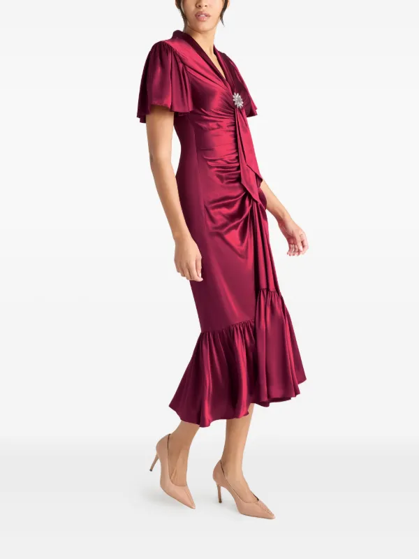 cinq a sept burgundy dress Genevive Gown 00 / Calla Lily