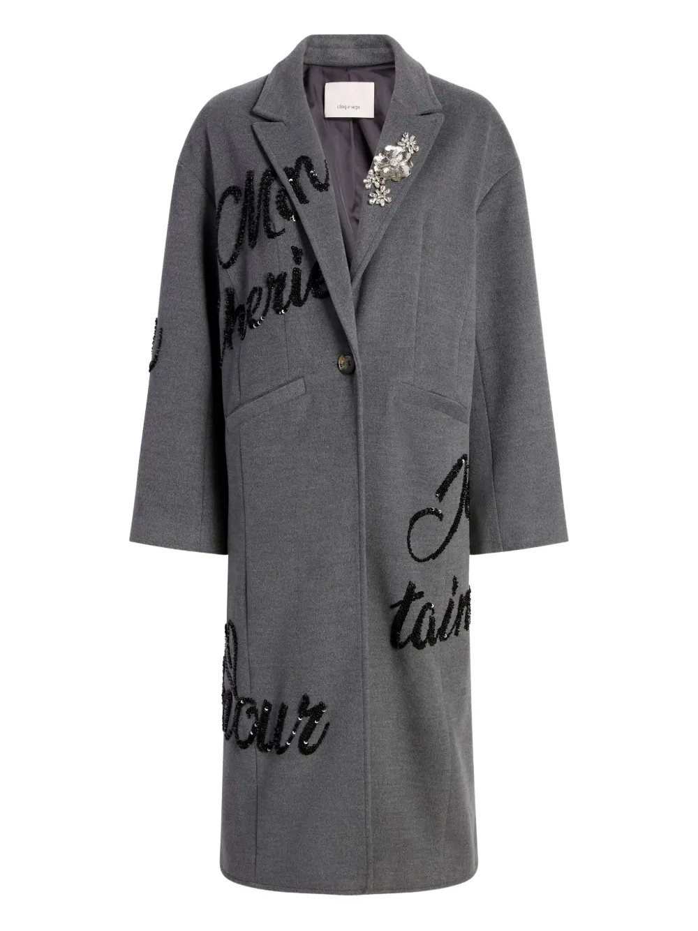 Cinq À Sept Loveletter Gravis Coat In Gray
