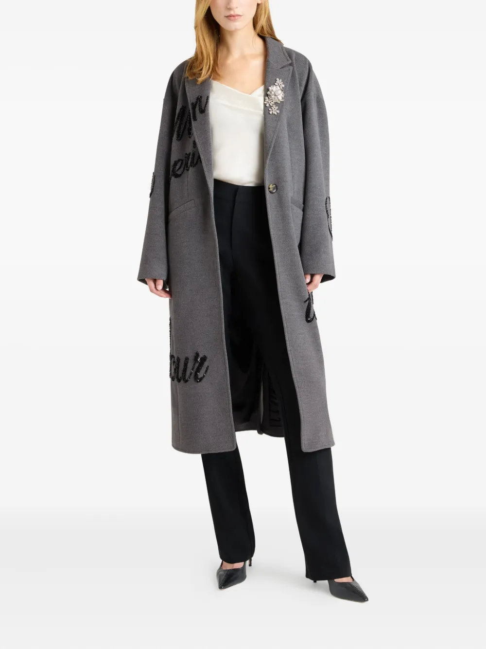 Cinq À Sept Loveletter Gravis Coat In Gray
