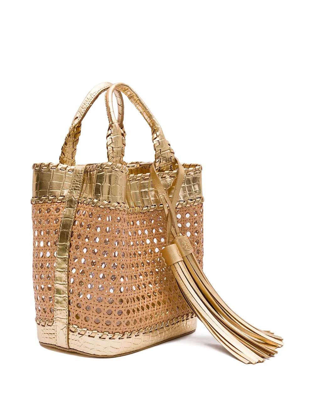 &isla Medium Tassels Tote Bag In Brown