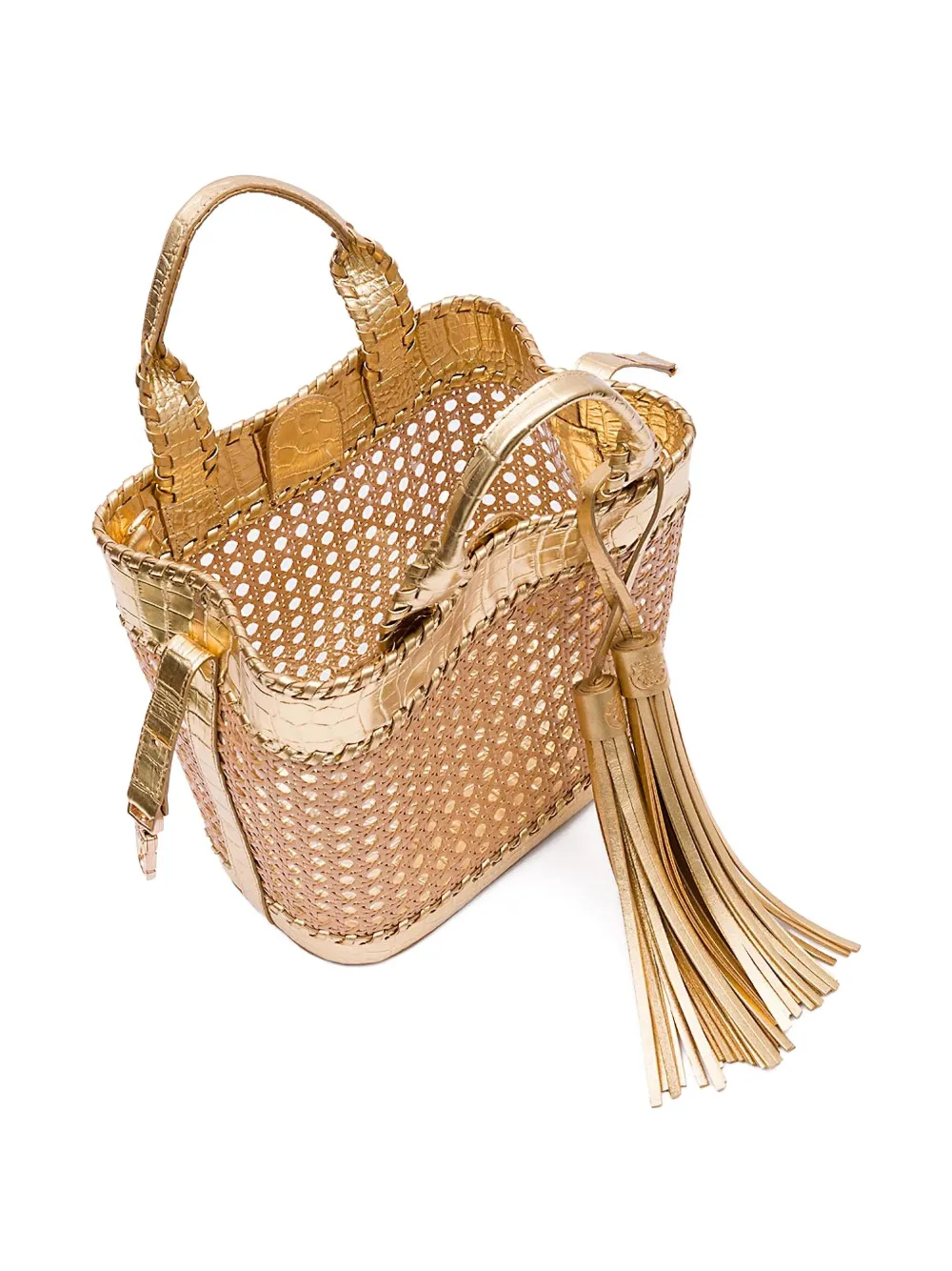 &isla Medium Tassels Tote Bag In Brown