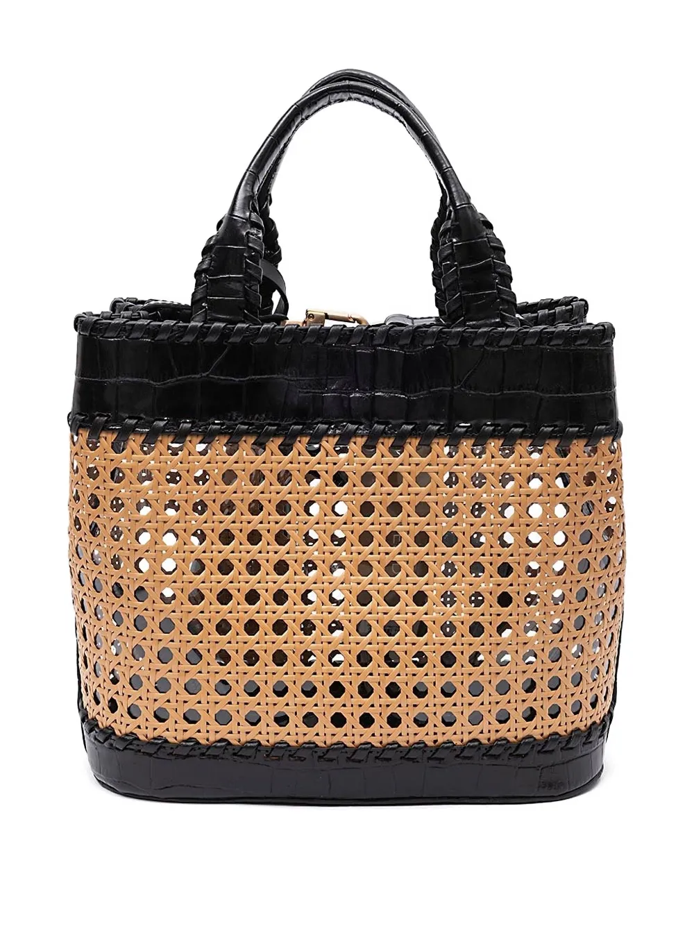 Isla medium woven tassel tote bag - Beige
