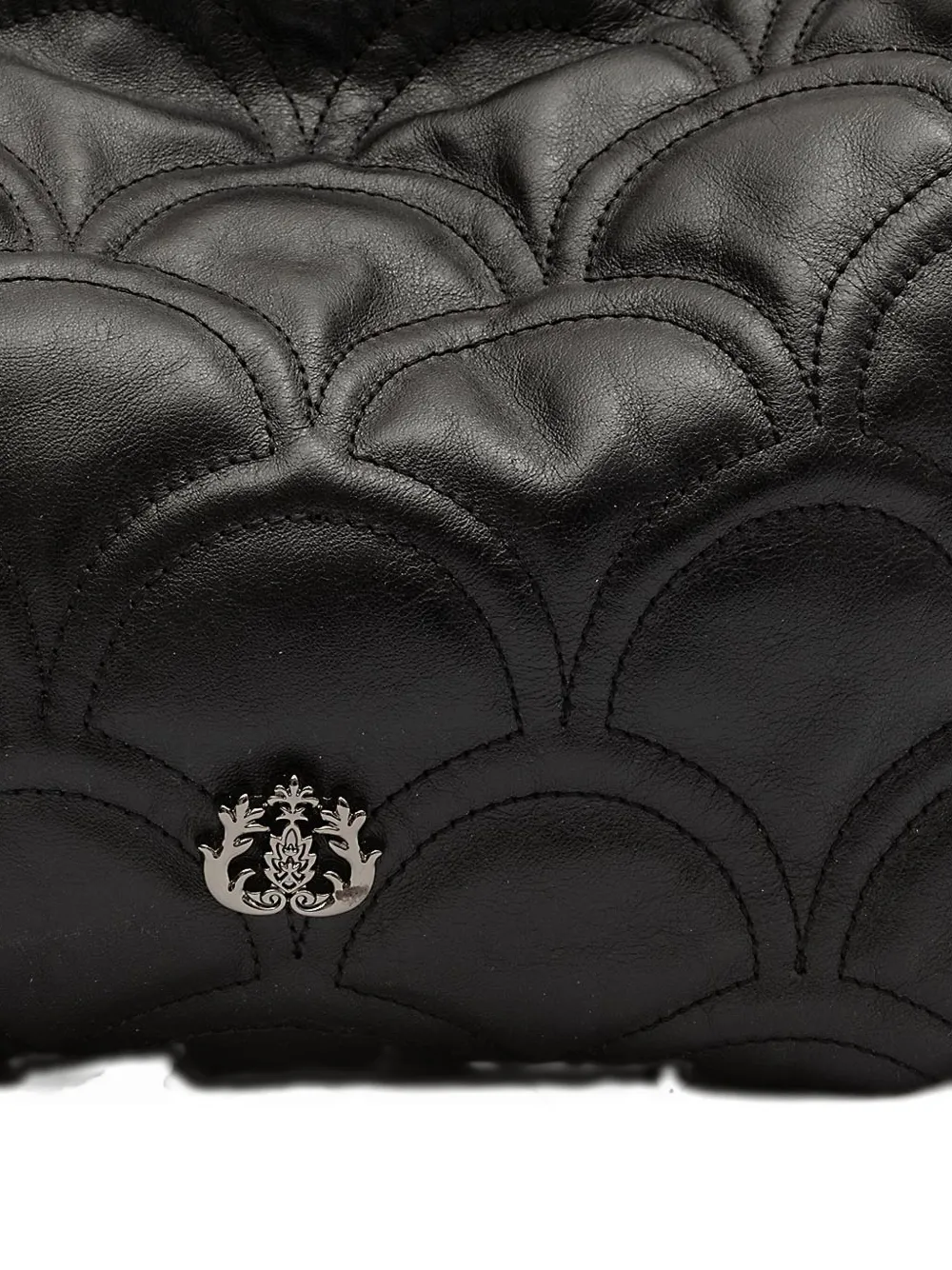 &isla Sirena Cocoon Hobo Quilted Chain Shoulder Bag In Black