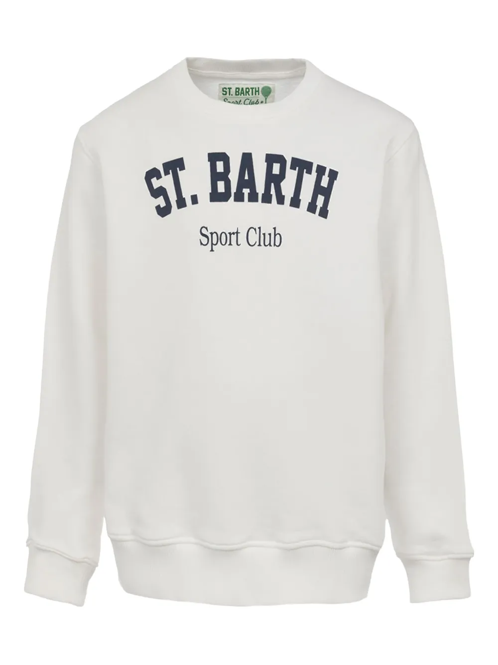 Mc2 Saint Barth Logo-print Round-neck Sweatshirt In White