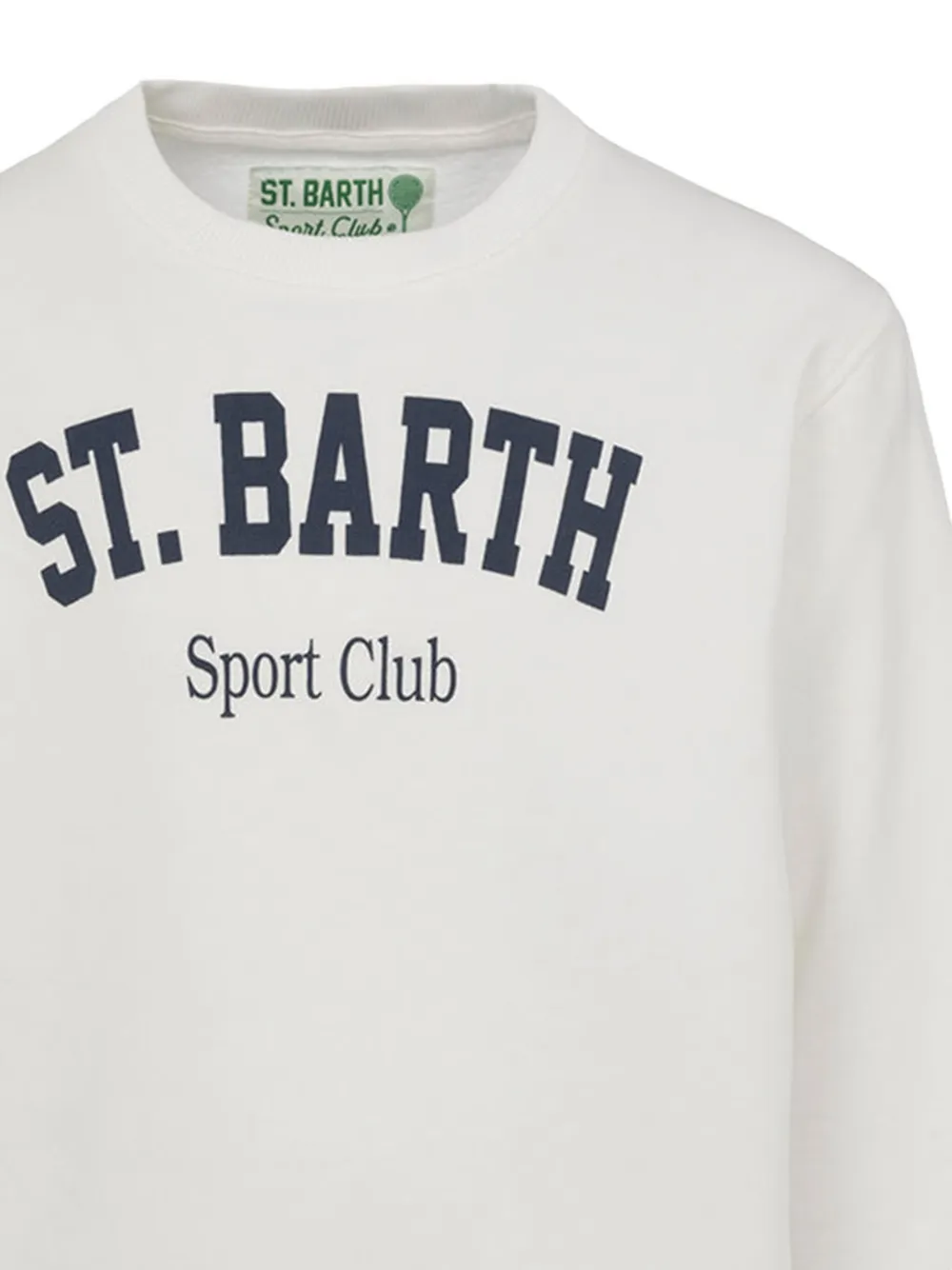 Mc2 Saint Barth Logo-print Round-neck Sweatshirt In White