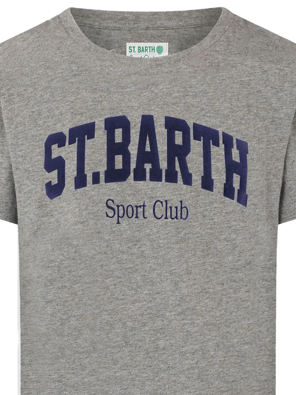 Mc2 Saint Barth Logo-print Round-neck T-shirt In Gray